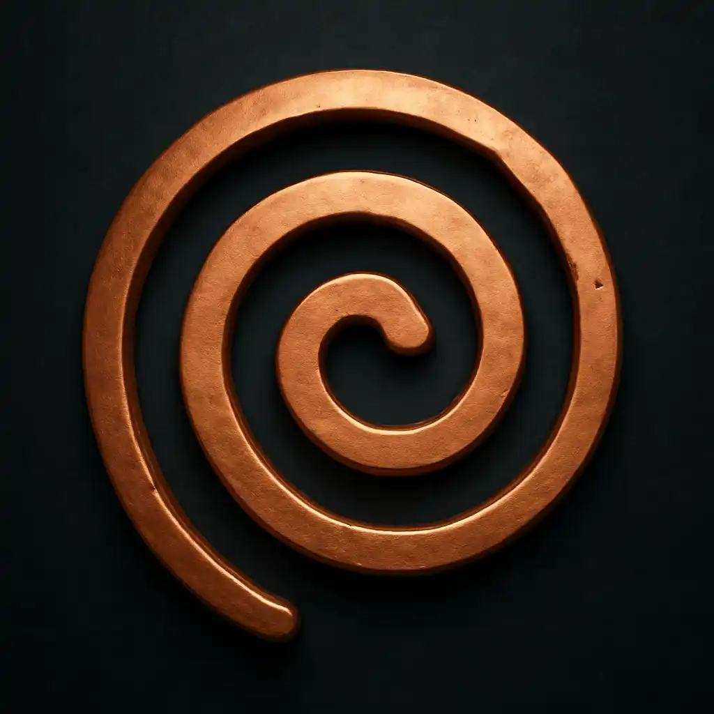 Copper Round Helix 6inch